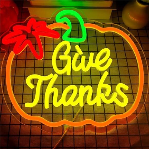 BRAND NEW Thanksgiving Neon Sign Pumpkin Neon Sign - Picture 3 of 8